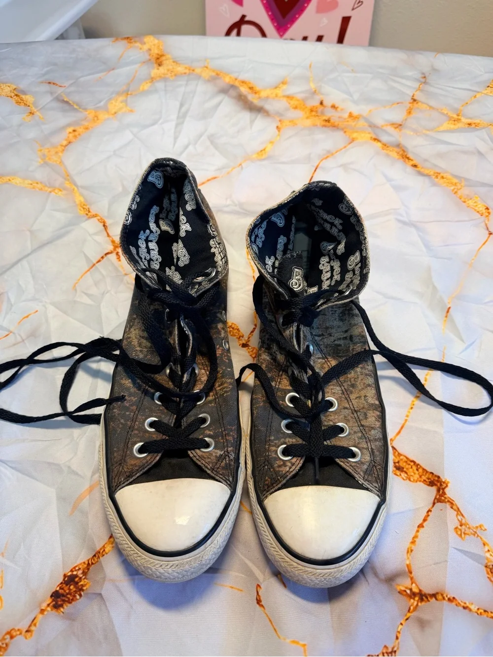 2014 Black Sabbath Converse all Stars size 9 1/2